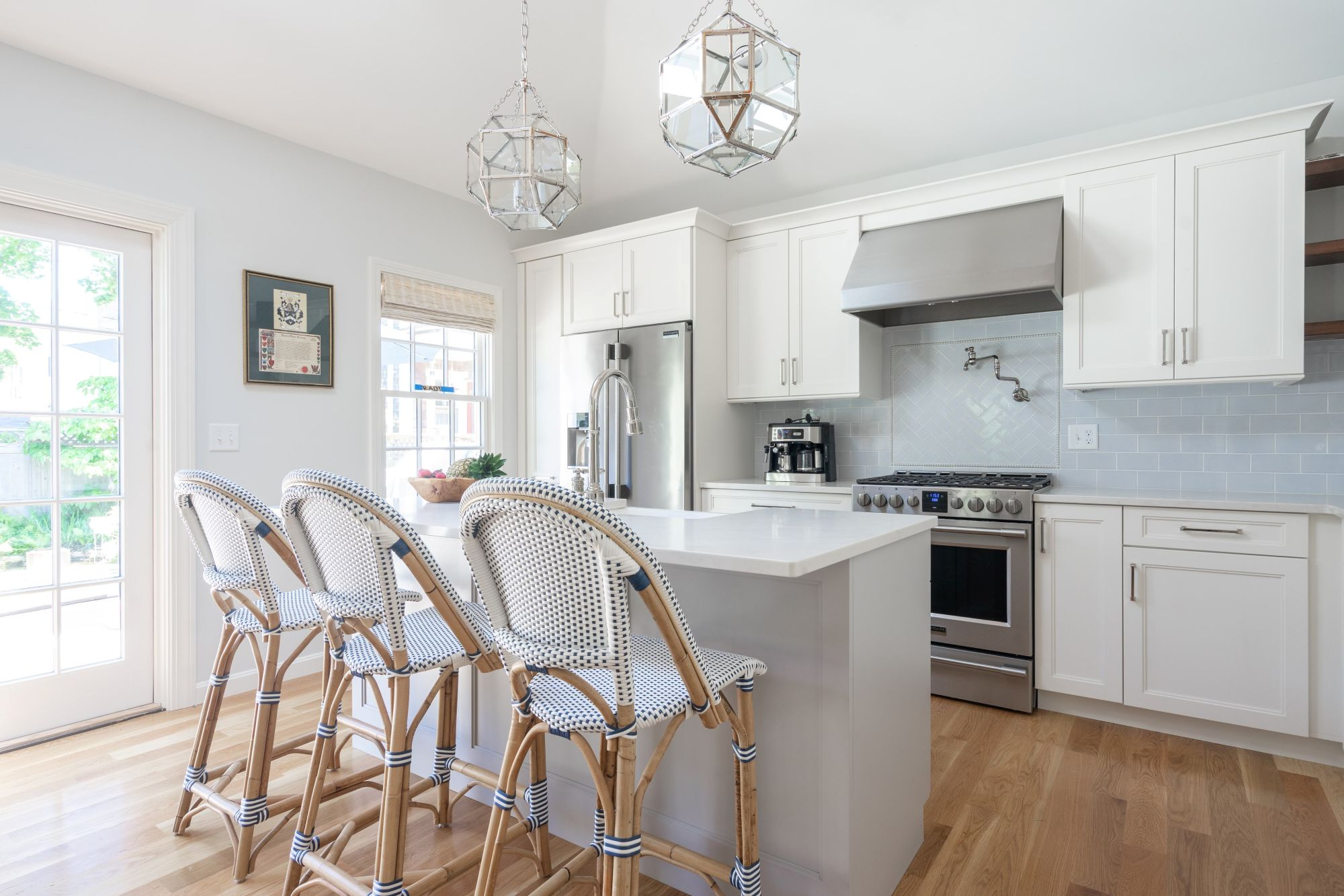 Coastal Chic: An Fresh White & Pale Blue Kitchen Remodel